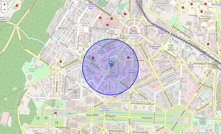 Location Map of Sansad Marg