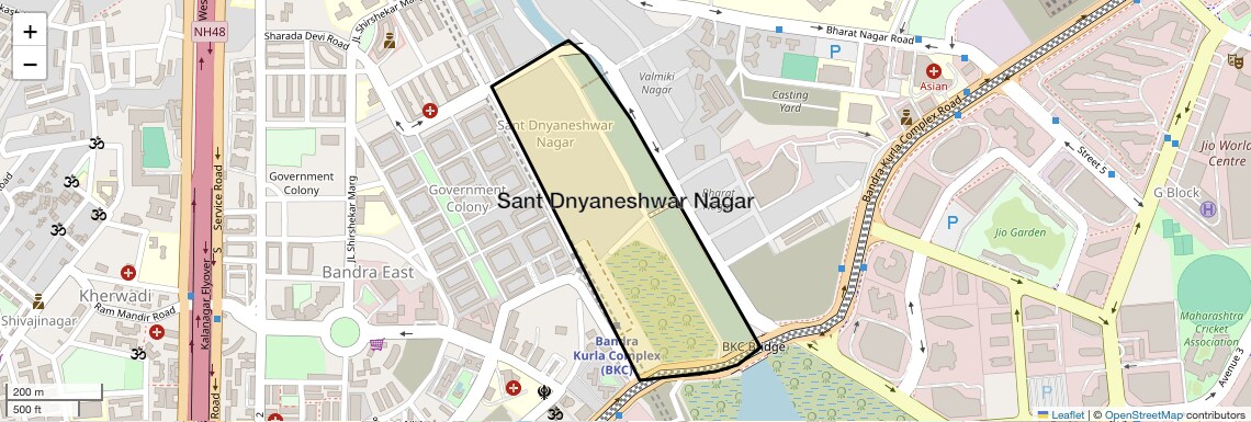 Location Map of Sant Dnyaneshwar Nagar, Mumbai