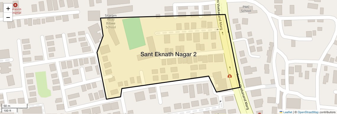 Location Map of Sant Eknath Nagar 2, Pune