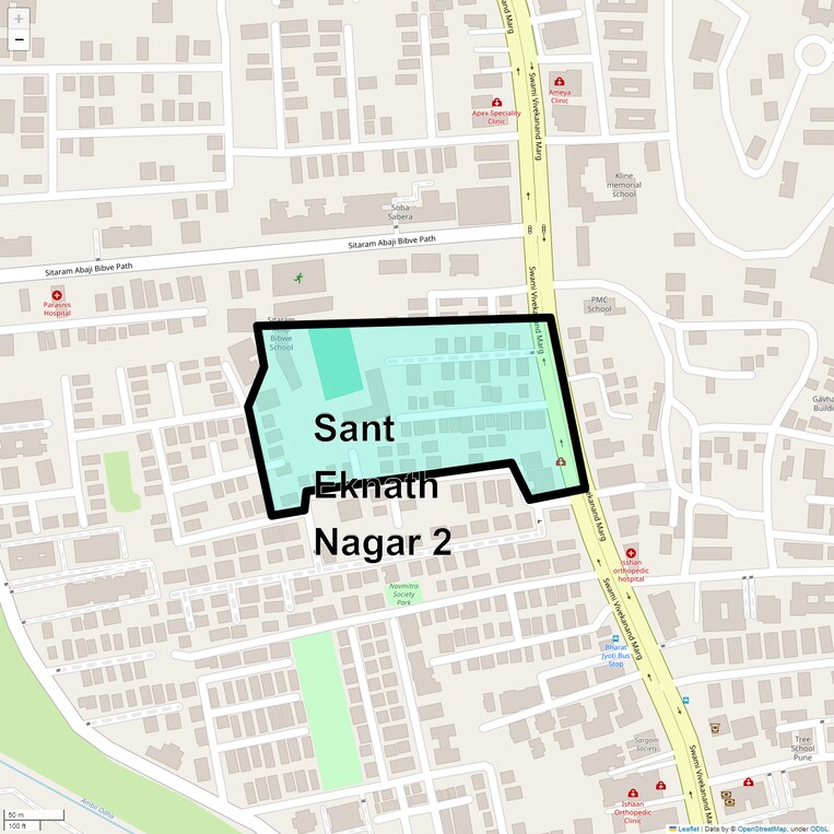 Location Map of Sant Eknath Nagar 2