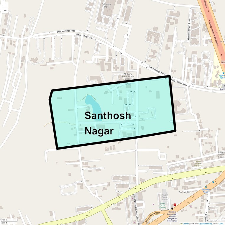 Location Map of Santhosh Nagar