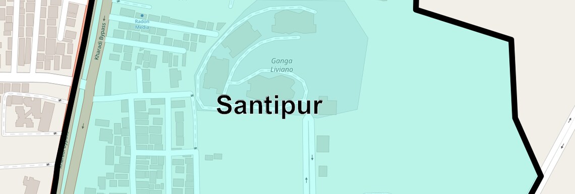 Location Map of Santipur, Pune
