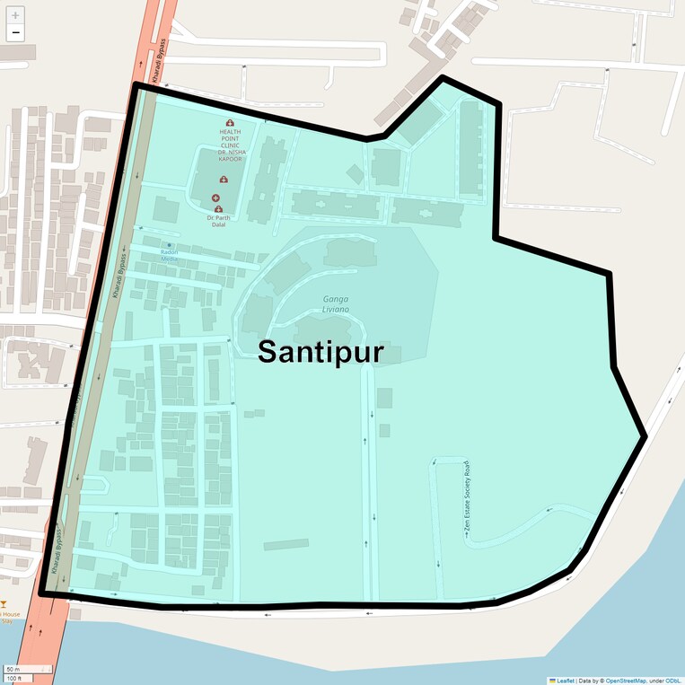 Location Map of Santipur