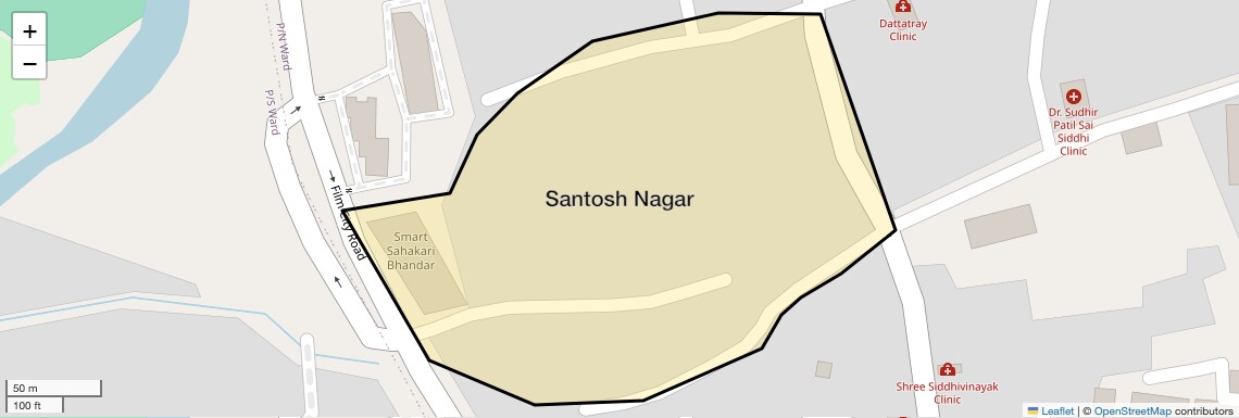 Location Map of Santosh Nagar, Mumbai