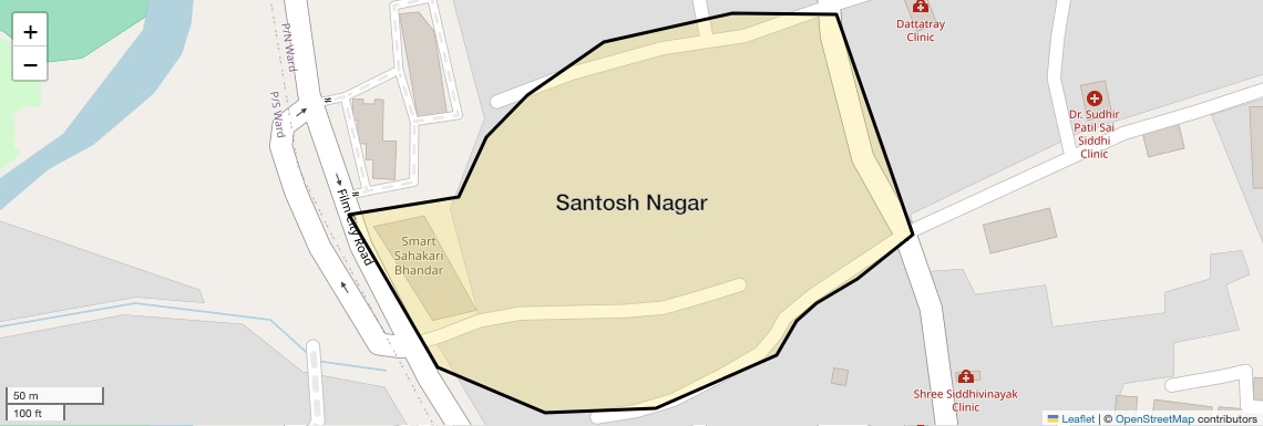 Location Map of Santosh Nagar, Mumbai
