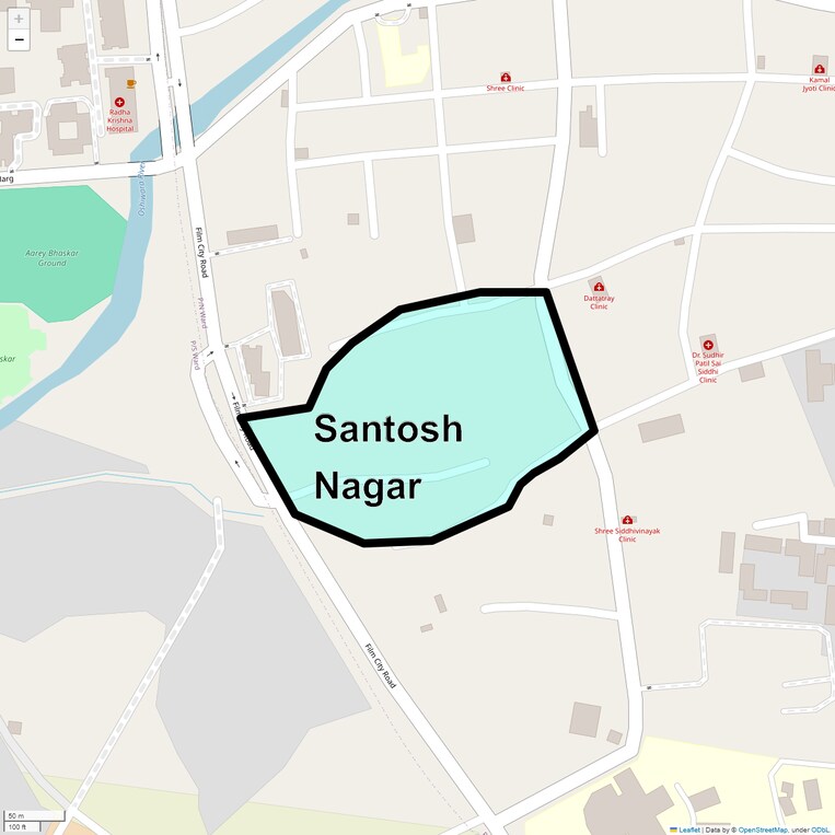 Location Map of Santosh Nagar