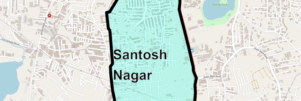 Location Map of Santosh Nagar, Pune