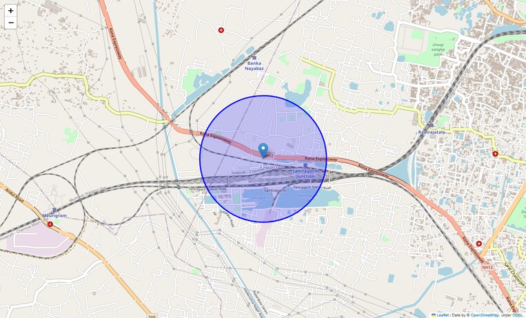 Location Map of Santragachi