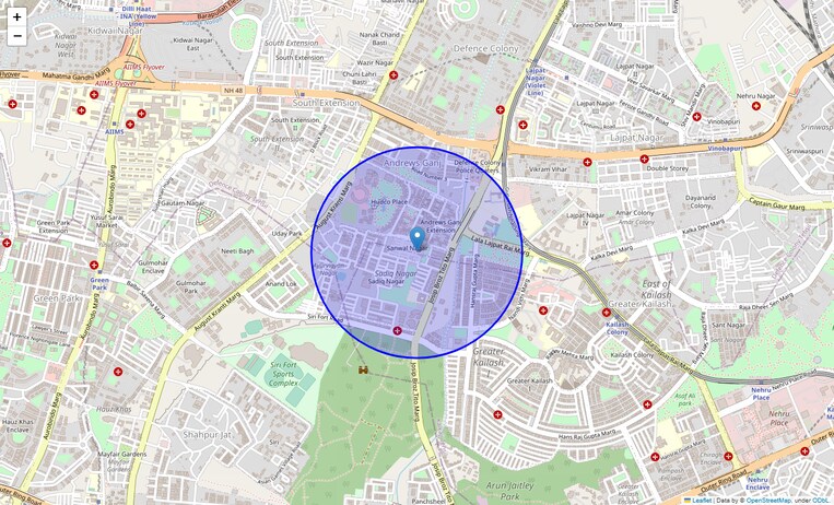 Location Map of Sanwal Nagar