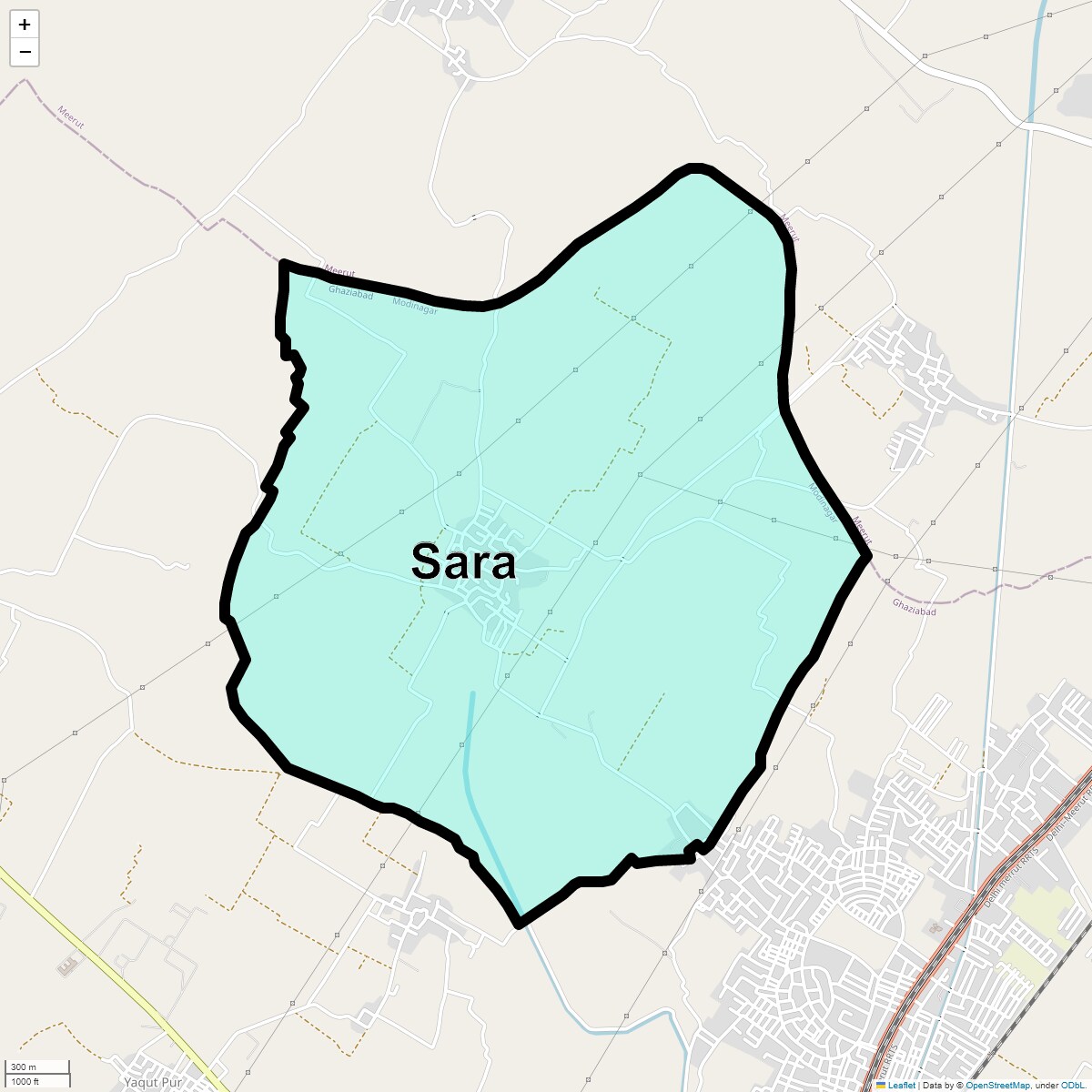 Location Map of Sara, Ghaziabad