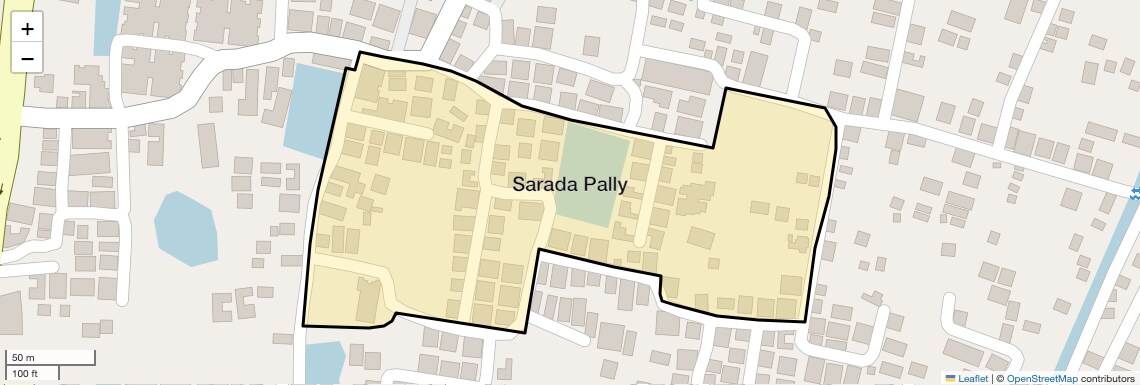 Location Map of Sarada Pally, Kolkata