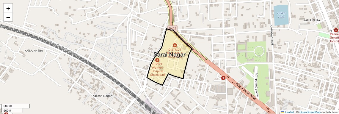 Location Map of Sarai Nagar, Ghaziabad