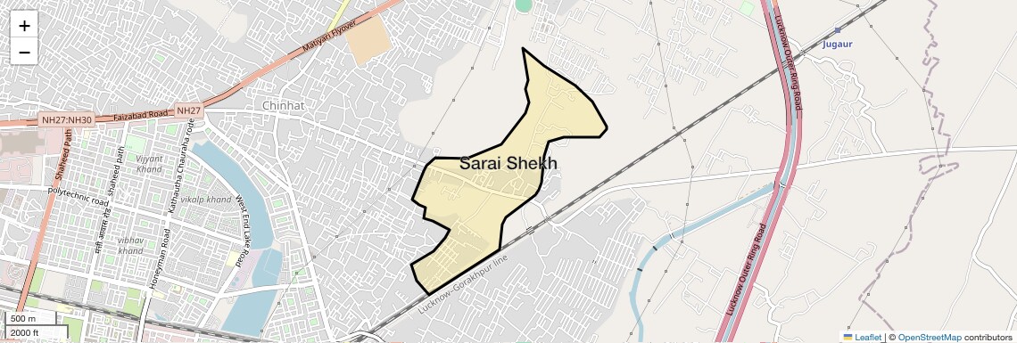 Location Map of Sarai Shekh, Lucknow