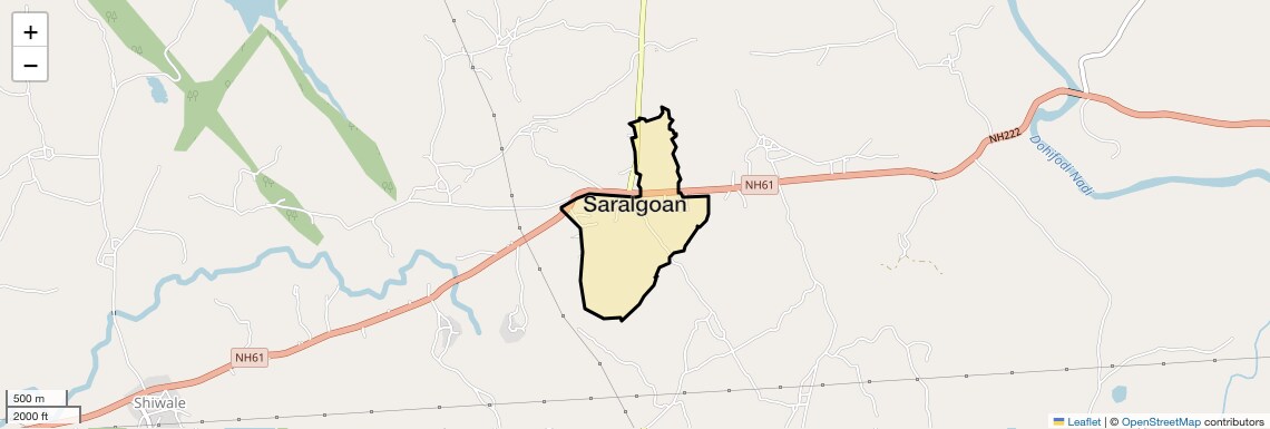 Location Map of Saralgoan, Thane