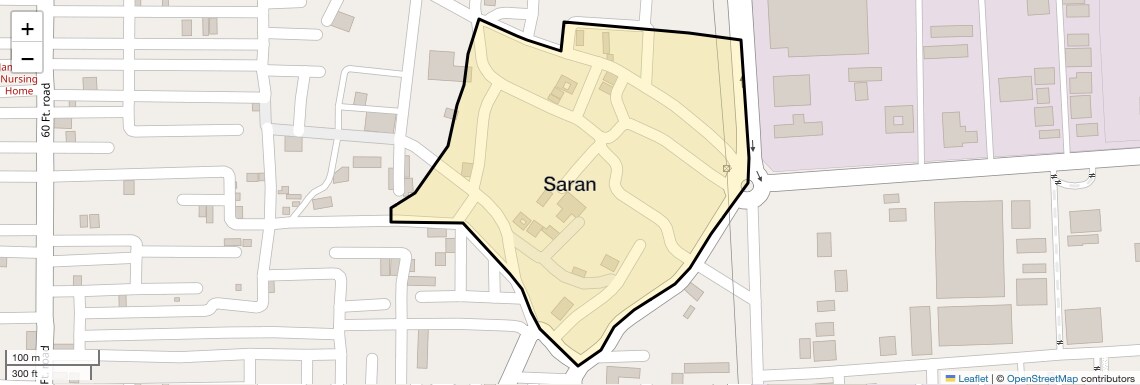 Location Map of Saran, Faridabad