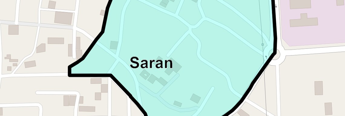 Location Map of Saran, Faridabad