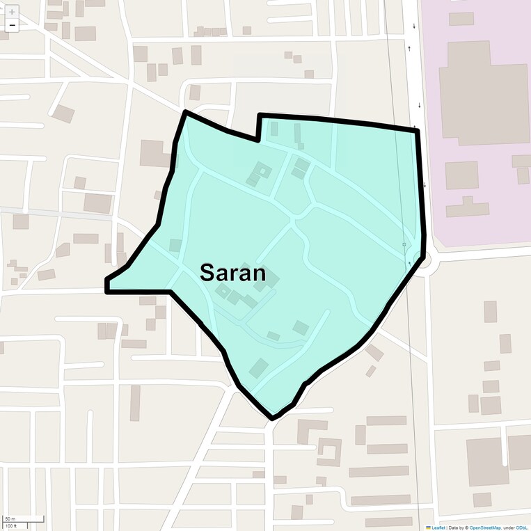 Location Map of Saran