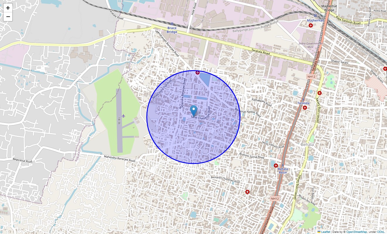 Sarat Chatterjee Rd Map
