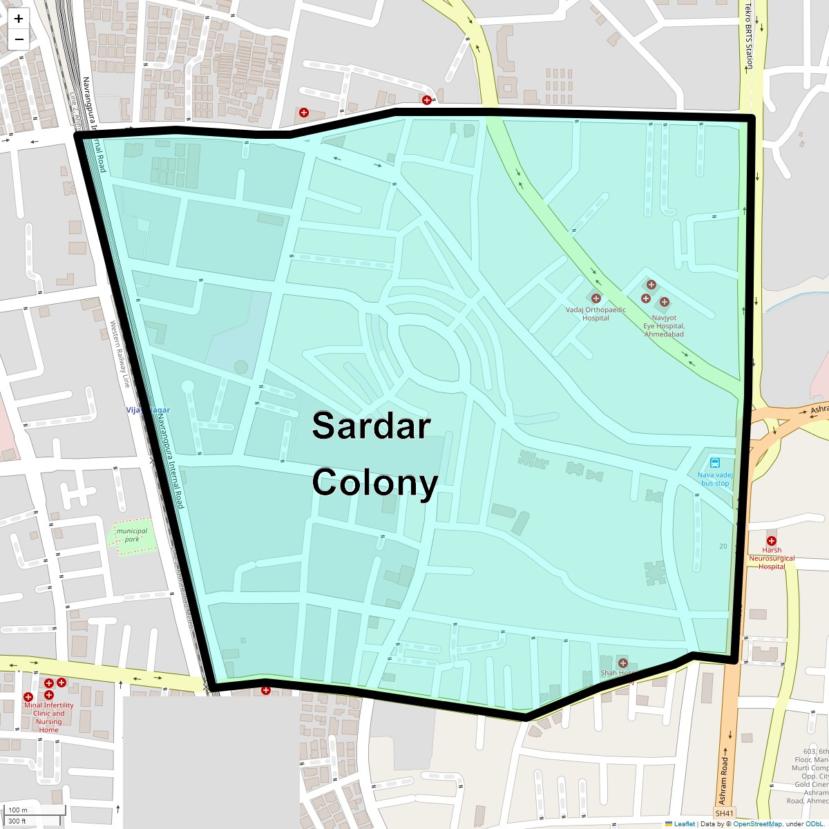 Sardar Colony Map