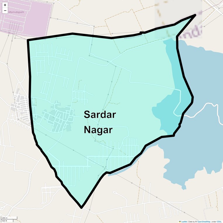 Location Map of Sardar Nagar