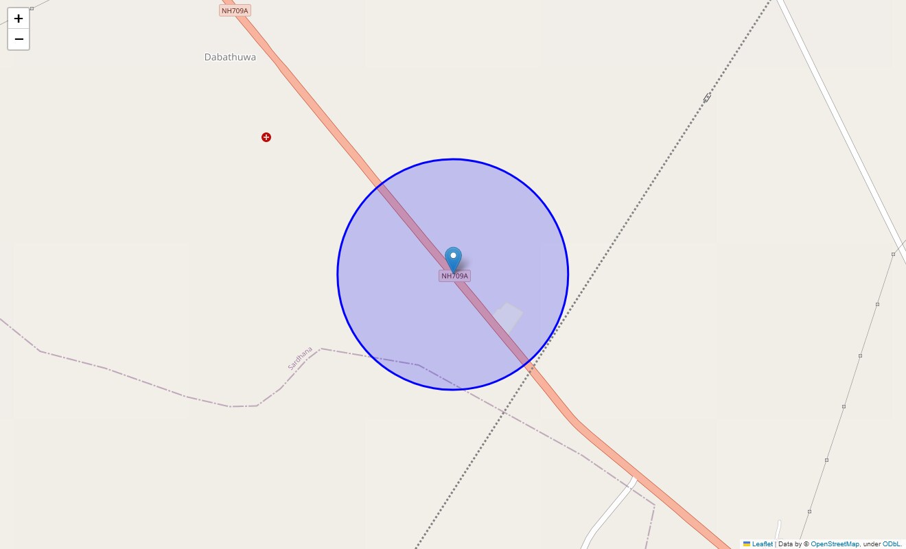 Location Map of Sardhana Road, Meerut