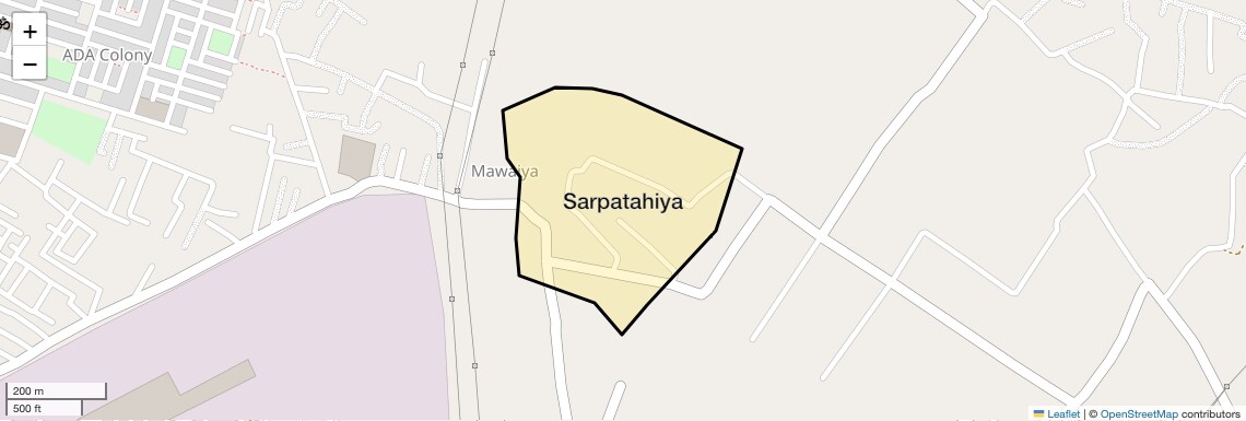 Location Map of Sarpatahiya, Allahabad