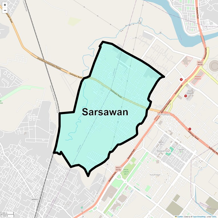 Location Map of Sarsawan