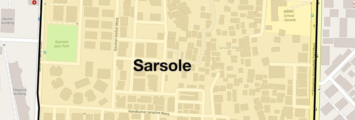 Location Map of Sarsole, Navi Mumbai