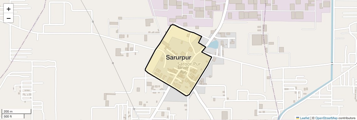 Location Map of Sarurpur, Faridabad