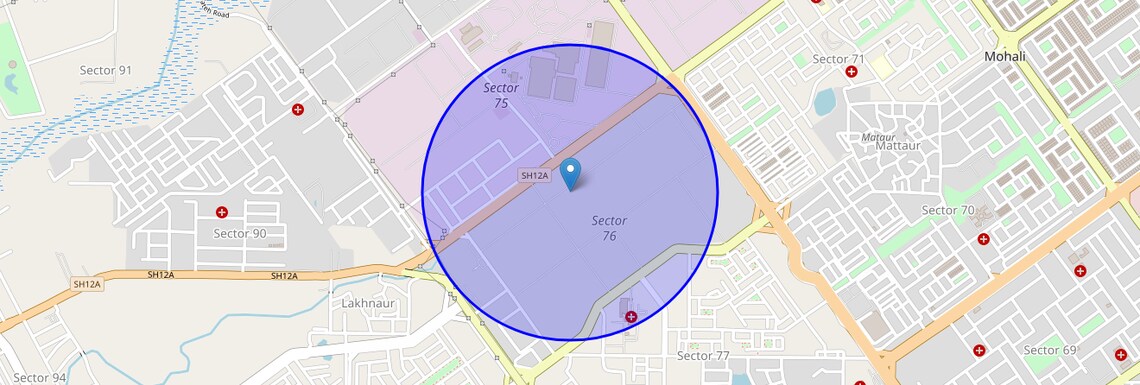 Location Map of SAS Nagar, Chandigarh