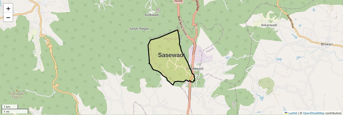 Location Map of Sasewadi, Pune