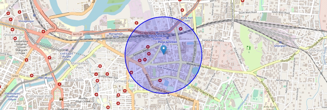 Location Map of Saswad Road, Pune