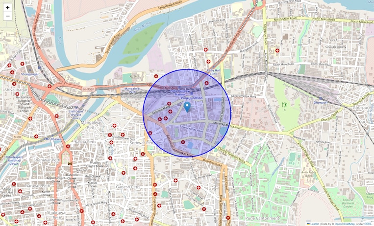 Location Map of Saswad Road