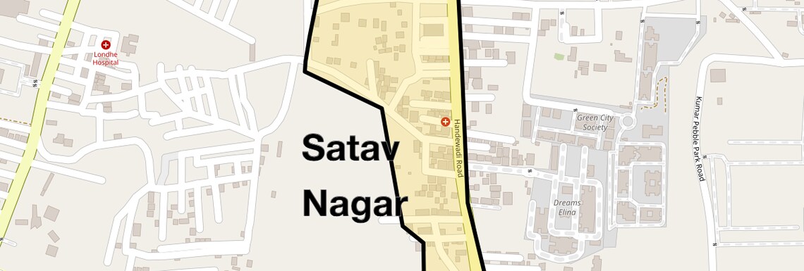Location Map of Satav Nagar, Pune