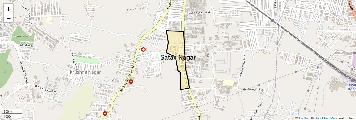 Location Map of Satav Nagar, Pune