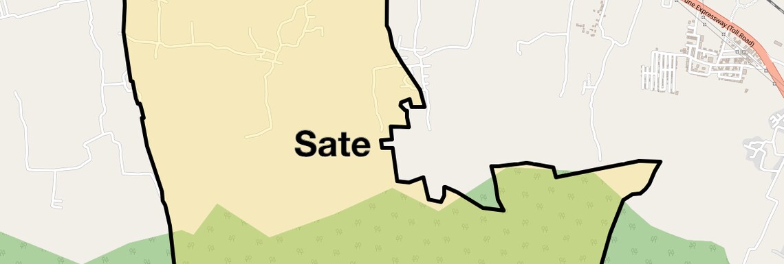 Location Map of Sate, Pune