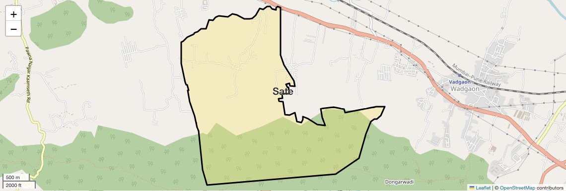 Location Map of Sate, Pune