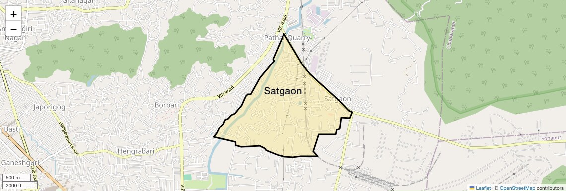 Location Map of Satgaon, Guwahati