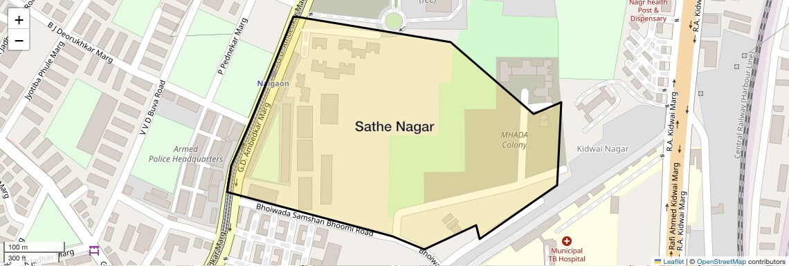 Location Map of Sathe Nagar, Mumbai