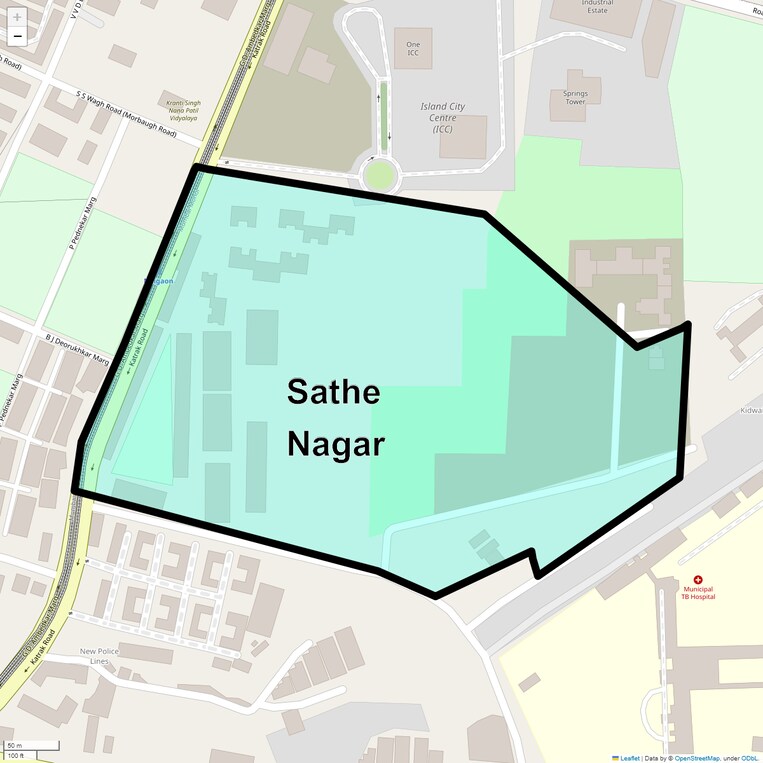 Location Map of Sathe Nagar