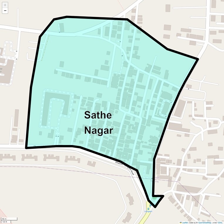 Location Map of Sathe Nagar