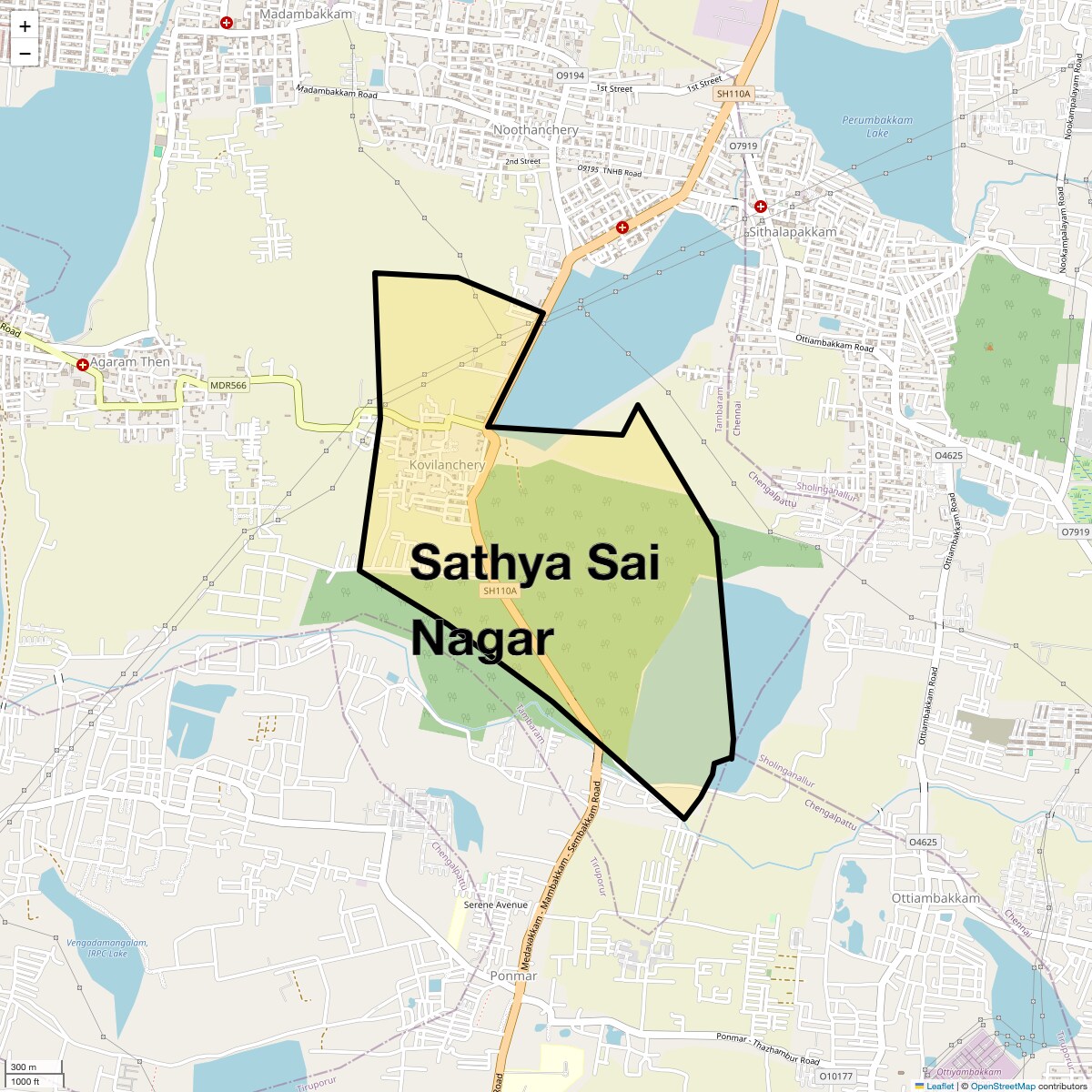Sathya Sai Nagar Map