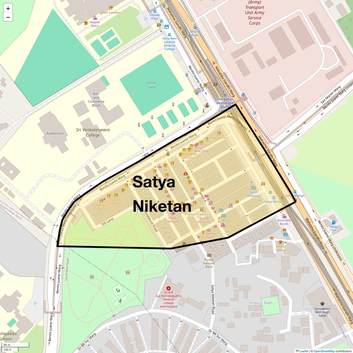 Check Time Travel of Satya Niketan, Delhi