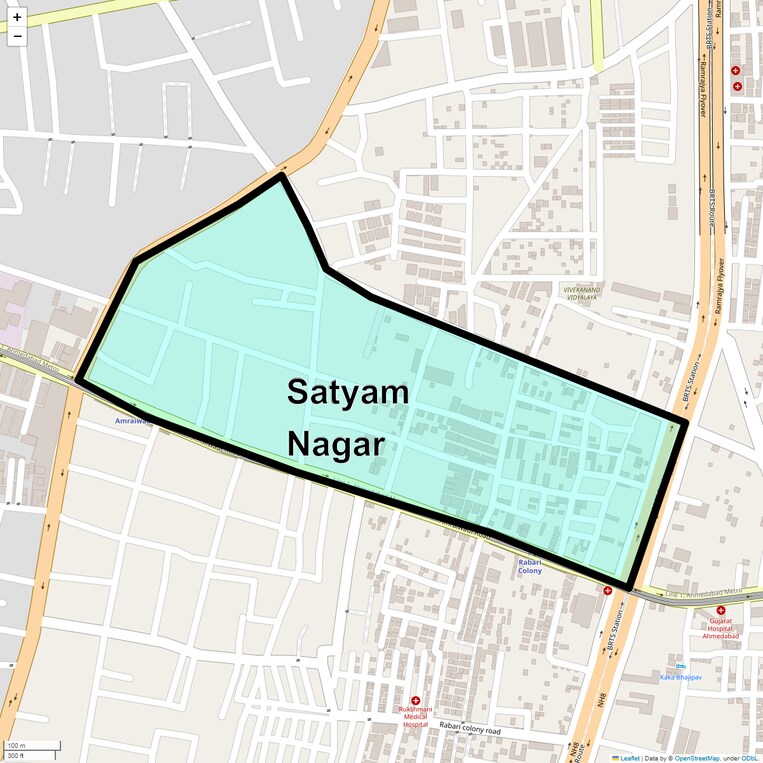 Location Map of Satyam Nagar