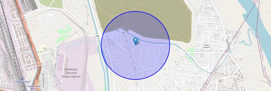 Location Map of Saurabh Vihar, Delhi