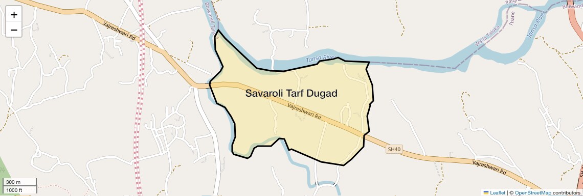 Location Map of Savaroli Tarf Dugad, Thane