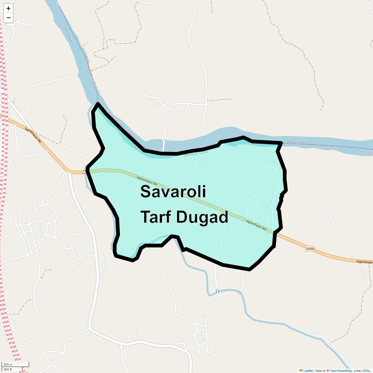 Location Map of Savaroli Tarf Dugad, Thane