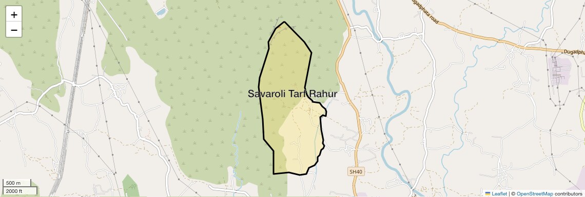 Location Map of Savaroli Tarf Rahur, Thane