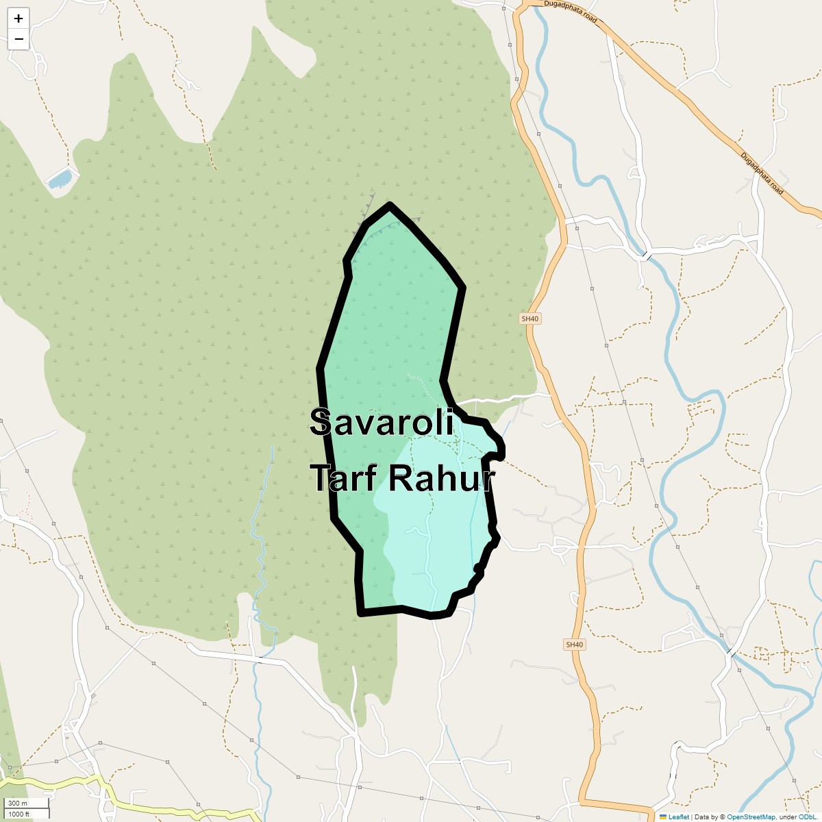 Location Map of Savaroli Tarf Rahur, Thane