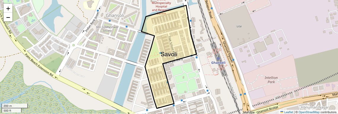 Location Map of Savoli, Navi Mumbai